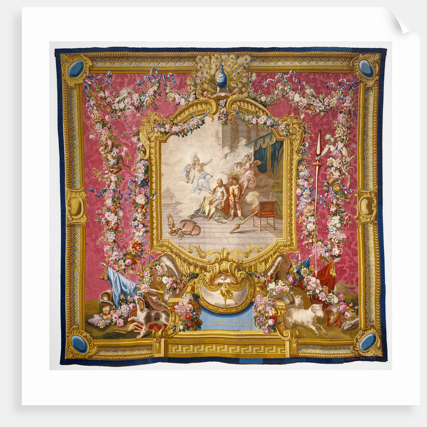 Tapestry: Don Quichotte guéri de sa folie par la sagesse, from L'Histoire de don Quichotte Series by Woven at the Gobelins Manufactory