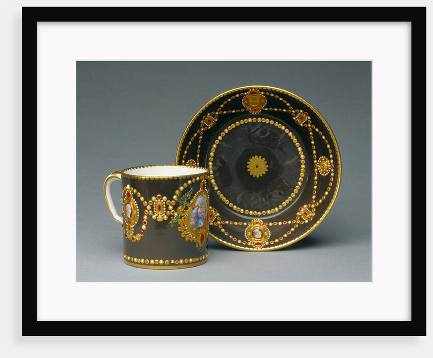 Cup and Saucer (gobelet litron et soucoupe deuxième grandeur) by Ground color Antoine Capelle
