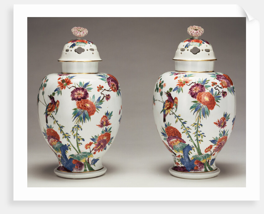Pair of Lidded Vases by Meissen Porcelain Manufactory