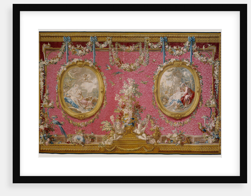 Tapestry: Jupiter transformé en Diane pour surprendre Callisto avec Vertumne et Pomone, from Les Tentures de François Boucher Series by Anonymous