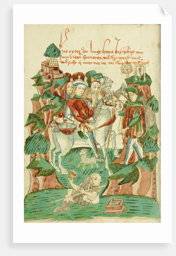 Josaphat Meeting a Blind Man and a Beggar by Follower of Hans Schilling