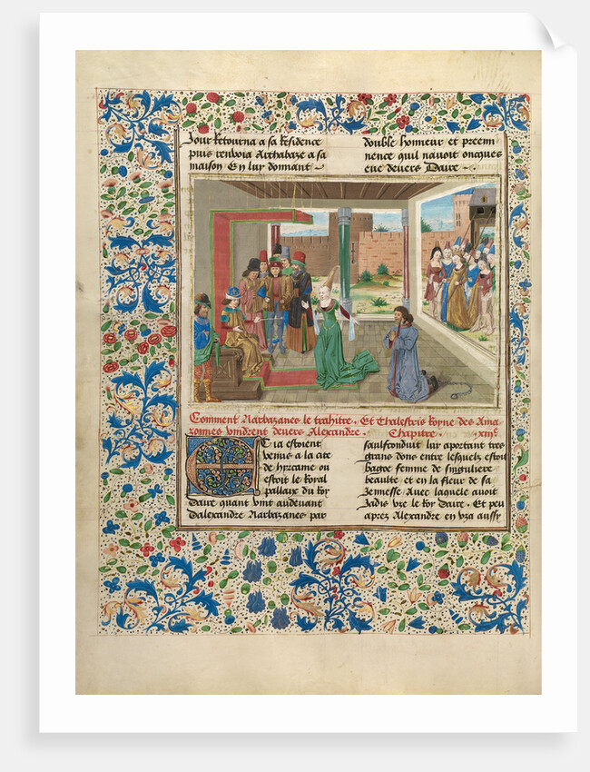 Bagoas Pleads on Behalf of Nabarzanes by Master of the Jardin de vertueuse consolation and assistant