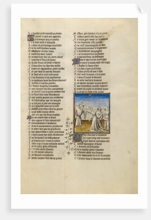 A Husband Beating his Wife with a Stick by Anonymous