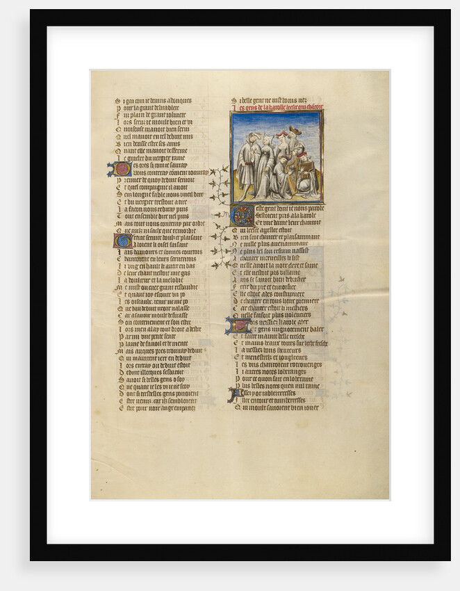 Deduit Dancing with his Companion and the Female Personification of Happiness by Anonymous