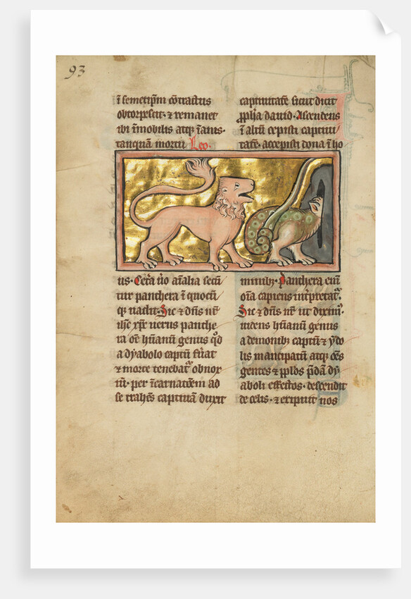 A Lion and a Winged Dragon by Anonymous