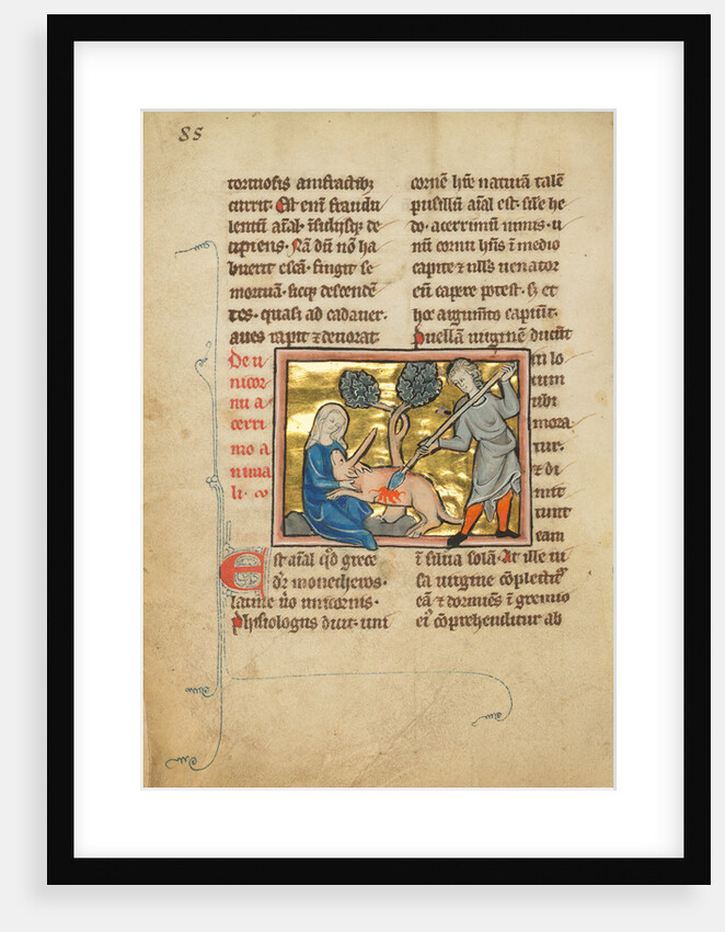 A Unicorn with its Head in the Lap of a Maiden by Anonymous