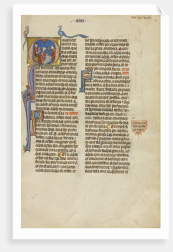 Initial Q: A Judge Pointing to Two Men with a Ram by Anonymous