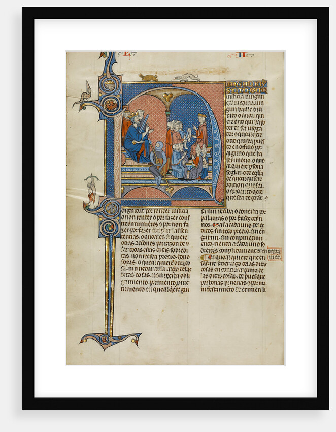 Initial N: King James I of Aragon Overseeing a Court of Law by Anonymous
