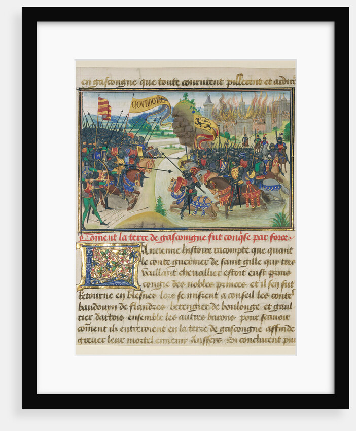The Conquest of Gasgogne by the Armies of Luxembourg, Boulogne, and Artois by Loyset Liédet