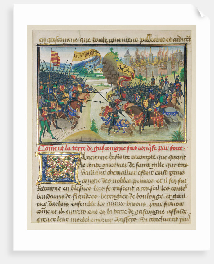 The Conquest of Gasgogne by the Armies of Luxembourg, Boulogne, and Artois by Loyset Liédet