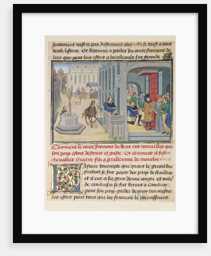 Fromont de Lens Receiving News of the Devastation of his Land by Loyset Liédet