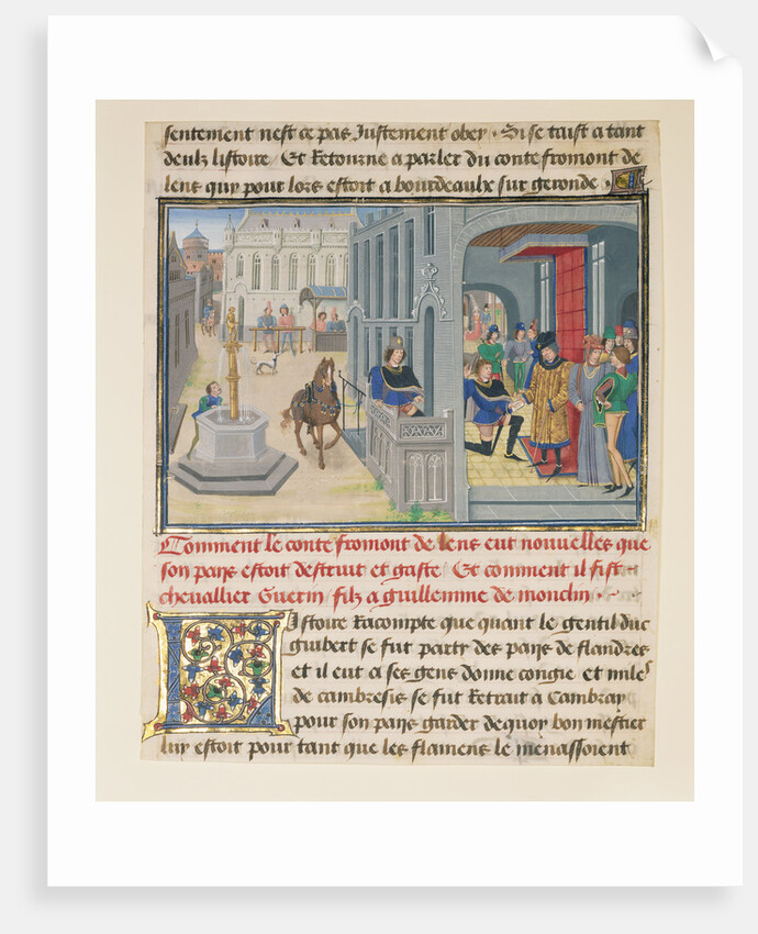 Fromont de Lens Receiving News of the Devastation of his Land by Loyset Liédet