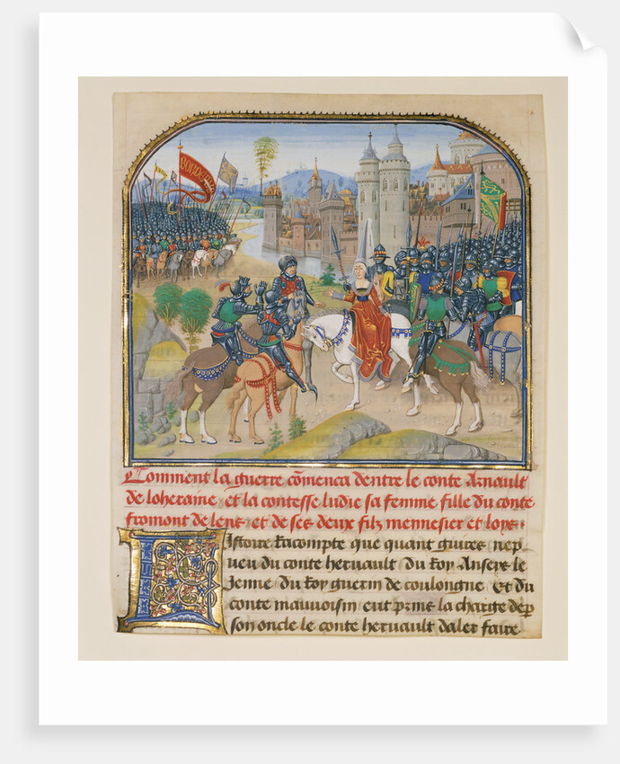The Battle Between Arnault de Lorraine and His Wife Lydia by Loyset Liédet