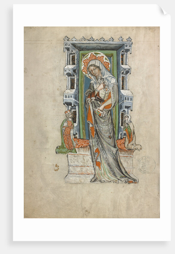 Saint Hedwig of Silesia with Duke Ludwig I of Liegnitz and Brieg and Duchess Agnes by Court workshop of Duke Ludwig I of Liegnitz and Brieg