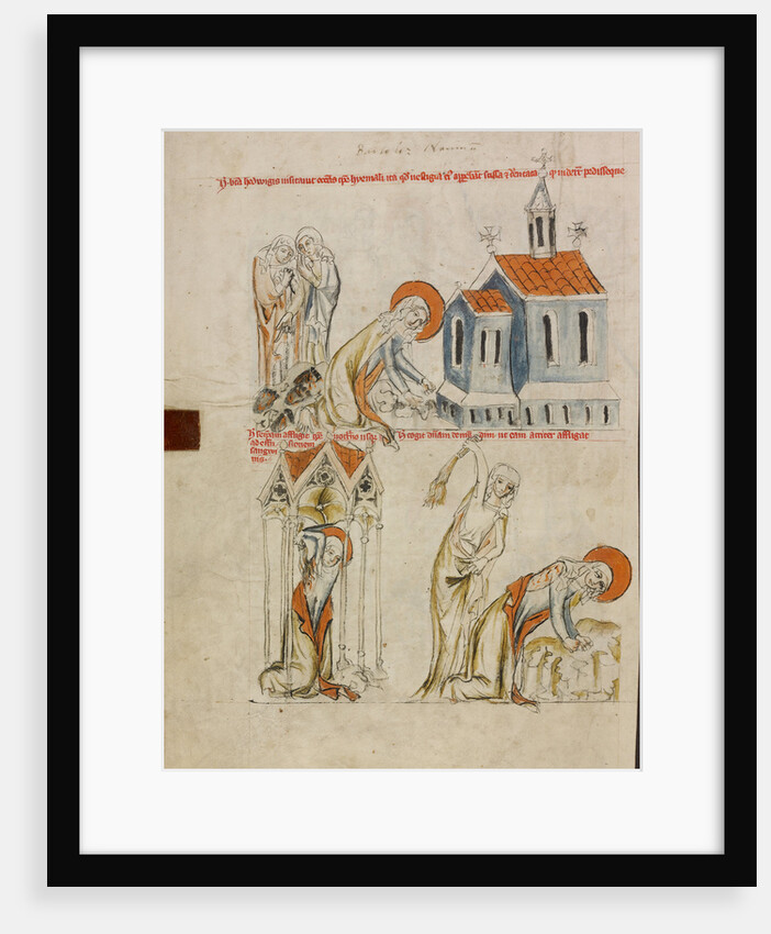 Saint Hedwig Leaving Bloody Footprints in the Snow, The Self-Flagellation of Saint Hedwig by Court workshop of Duke Ludwig I of Liegnitz and Brieg