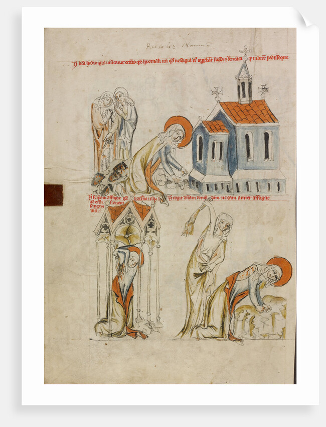 Saint Hedwig Leaving Bloody Footprints in the Snow, The Self-Flagellation of Saint Hedwig by Court workshop of Duke Ludwig I of Liegnitz and Brieg