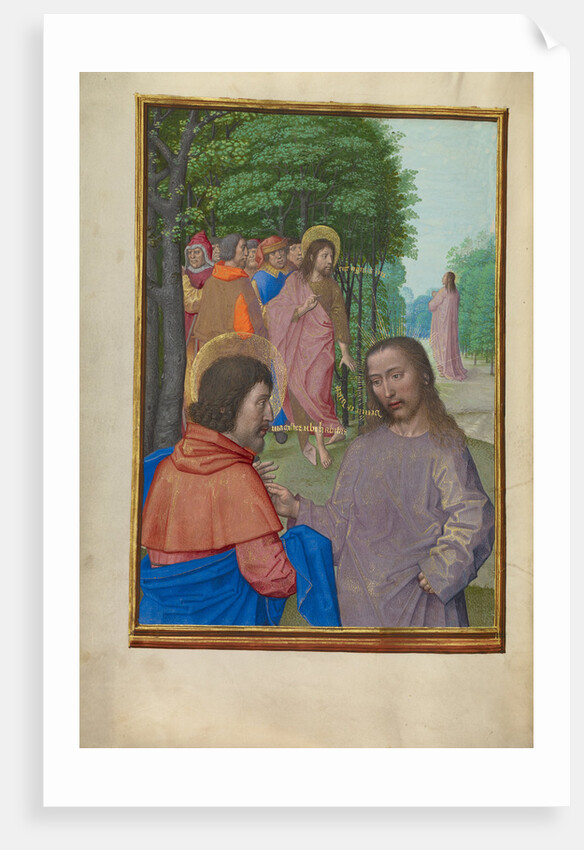 Saint John the Baptist Preaching and Christ with the Apostles by Workshop of Master of the First Prayer Book of Maximilian