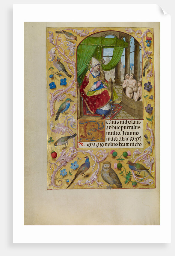 Saint Nicholas Rescuing Three Youths from a Tub by Master of the Lübeck Bible