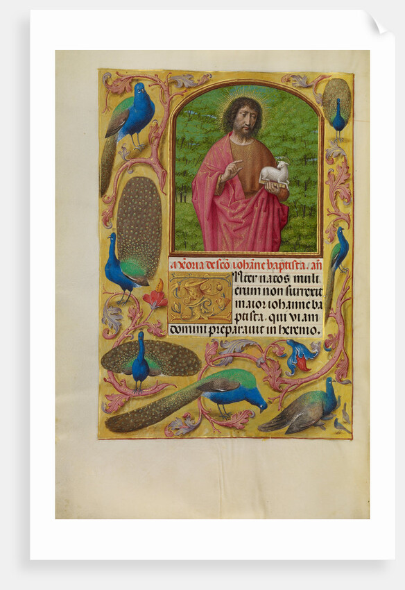 Saint John the Baptist with the Lamb of God on a Book by Workshop of Master of the First Prayer Book of Maximilian