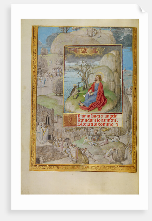 Saint John on Patmos by Master of the Lübeck Bible