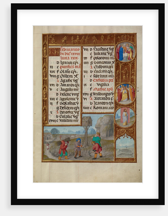 Working in a Vineyard, Zodiacal Sign of Pisces by Workshop of the Master of James IV of Scotland