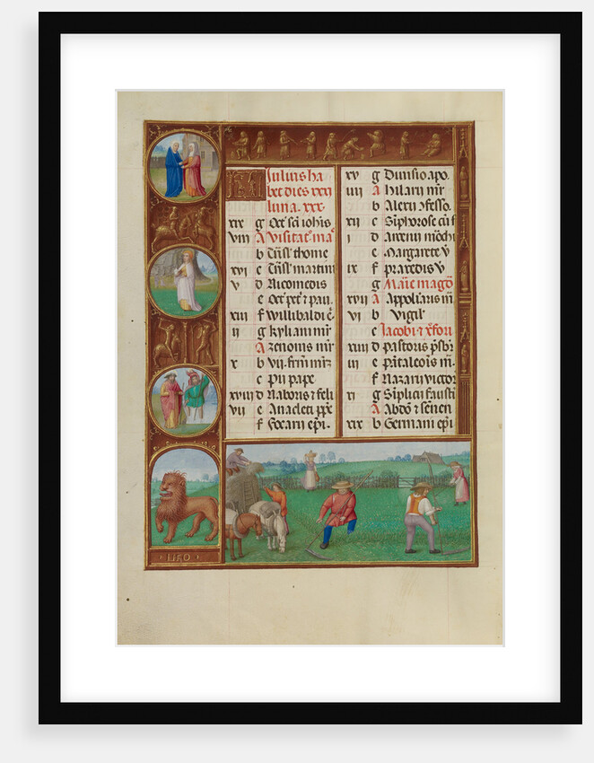 Mowing, Zodiacal Sign of Leo by Workshop of the Master of James IV of Scotland