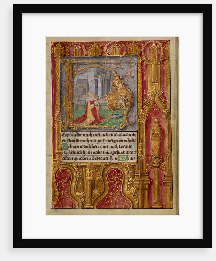 Initial H: David in Prayer by Workshop of Gerard Horenbout