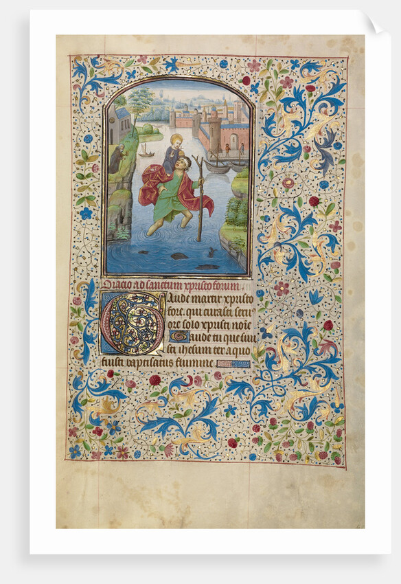 Saint Christopher Carrying the Christ Child by Willem Vrelant