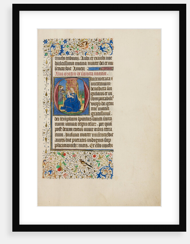 Initial O: The Virgin and Child Enthroned by Master of the Llangattock Hours