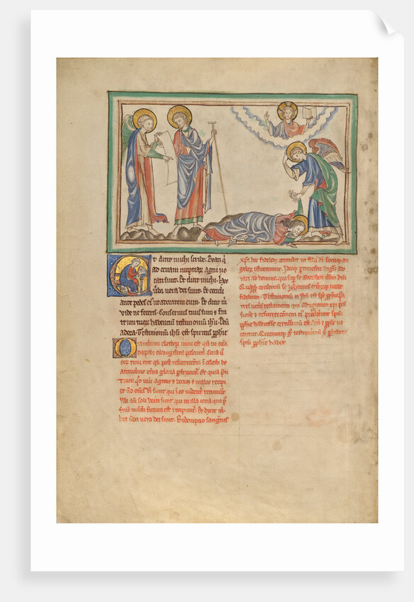 Saint John Praying to the Angel by Anonymous