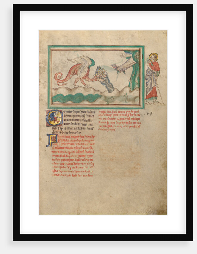 The Dragon Hurls Water after the Woman Clothed in the Sun by Anonymous