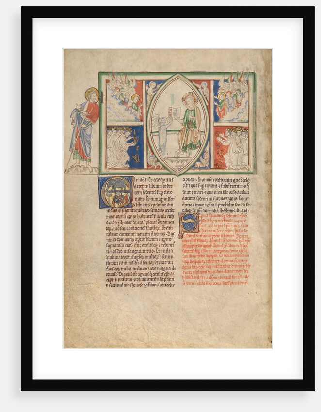 The Lamb Taking the Sealed Book and an Angel and the Elders Singing Praises by Anonymous