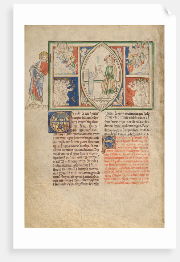 The Lamb Taking the Sealed Book and an Angel and the Elders Singing Praises by Anonymous