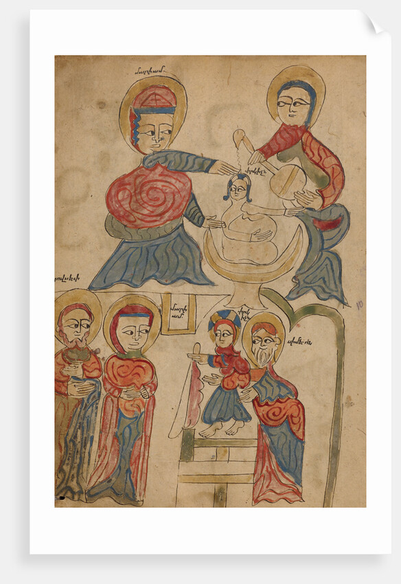 Bathing the Christ Child and The Presentation in the Temple by Anonymous