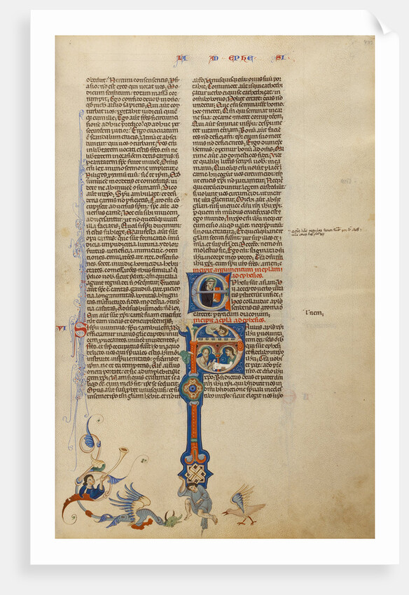 Initial P: Saint Paul Giving a Letter to a Messenger by Anonymous