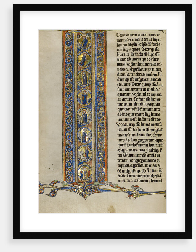 Initial I: Scenes of the Creation of the World and the Crucifixion by Anonymous