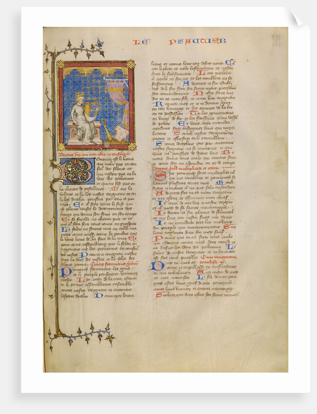 David with Musical Instruments by Master of Jean de Mandeville