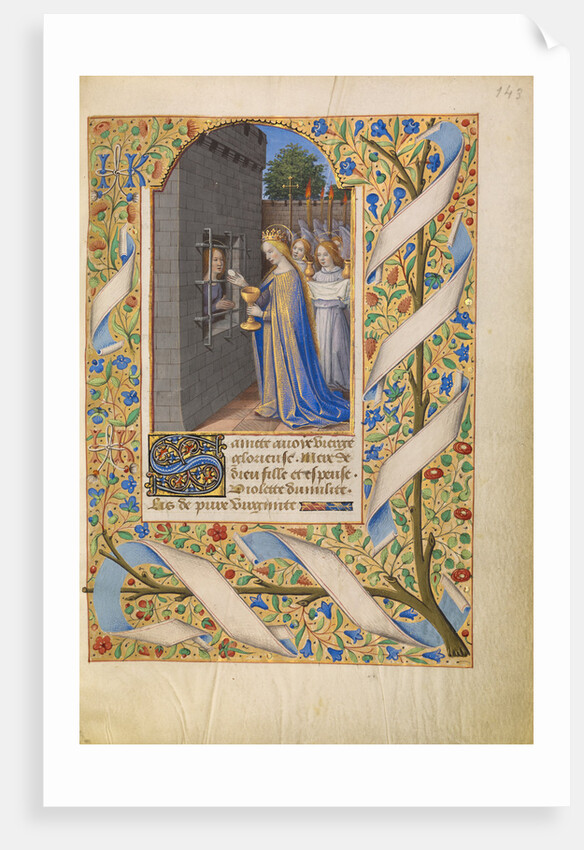 Saint Avia in Prison Receiving Communion from the Virgin by Jean Bourdichon