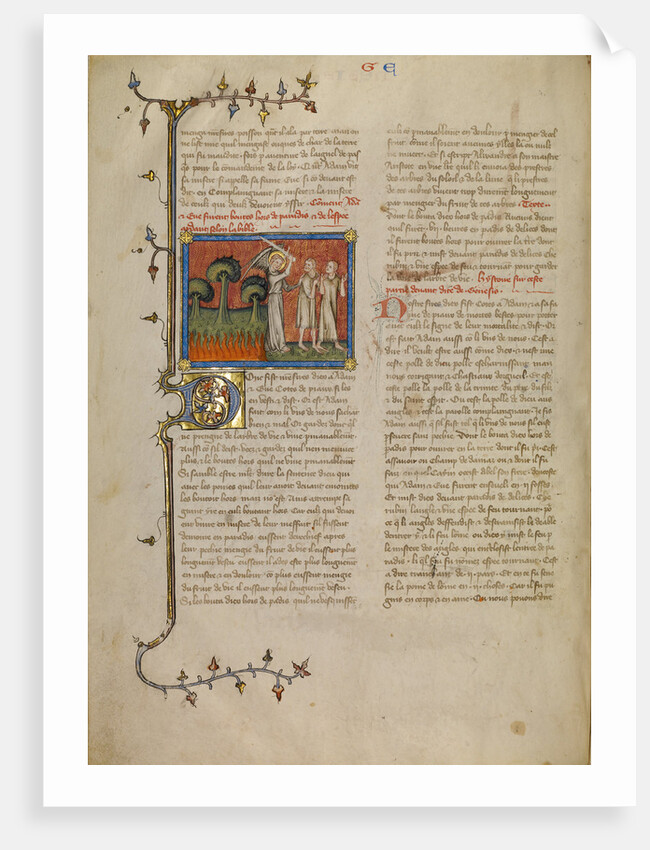 The Expulsion from Paradise by Master of Jean de Mandeville