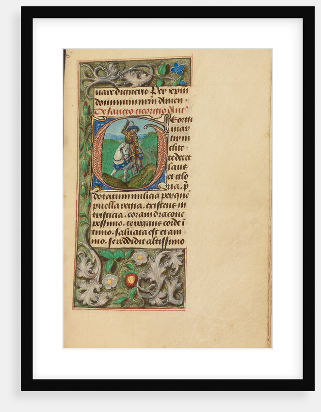 Initial G: Saint George and the Dragon by Master of the Dresden Prayer Book