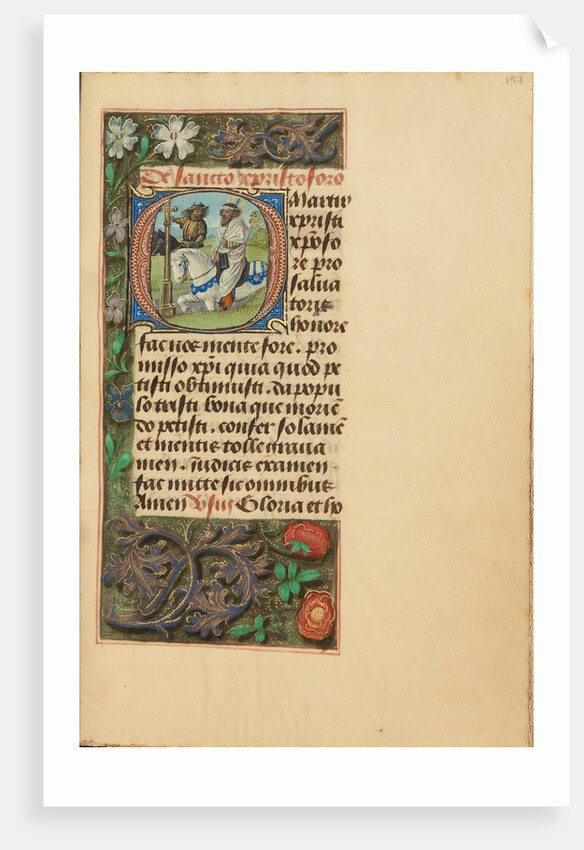Initial O: Saint Christopher by Master of the Dresden Prayer Book
