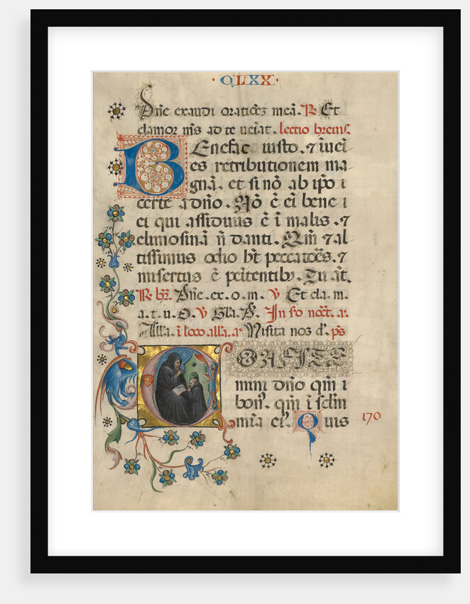 Initial C: Saint Benedict Blessing Maurus by Anonymous