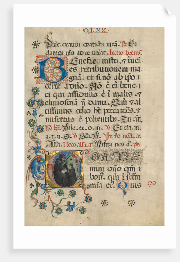 Initial C: Saint Benedict Blessing Maurus by Anonymous