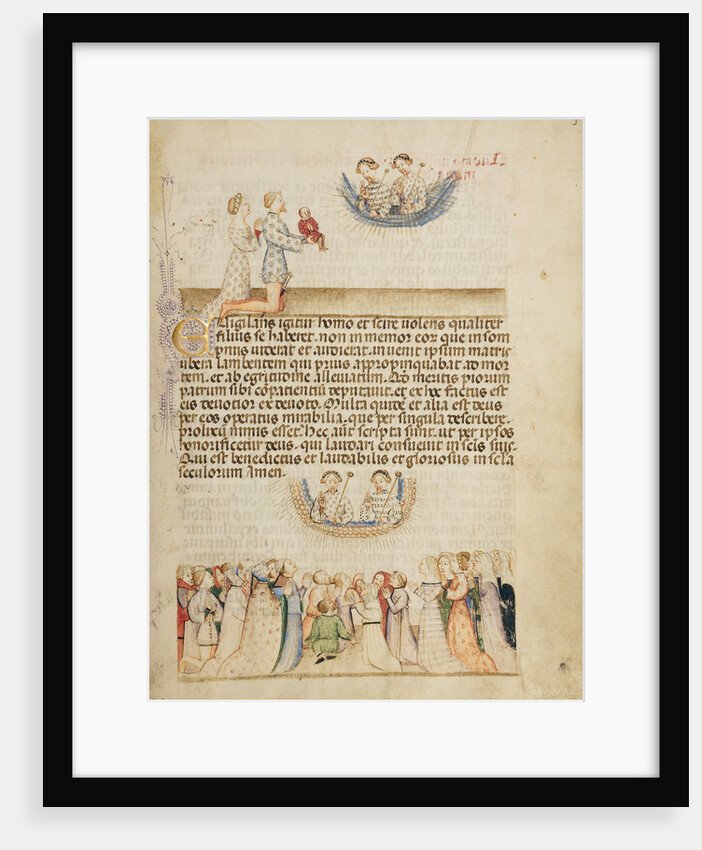Leone Otasso and His Wife Presenting Their Sick Son to Saints Aimo and Vermondo, A Crowd of Lay Worshippers Giving Thanks by Anovelo da Imbonate