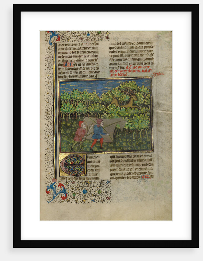 Archers behind a Mock Cow Approaching Deer by Anonymous