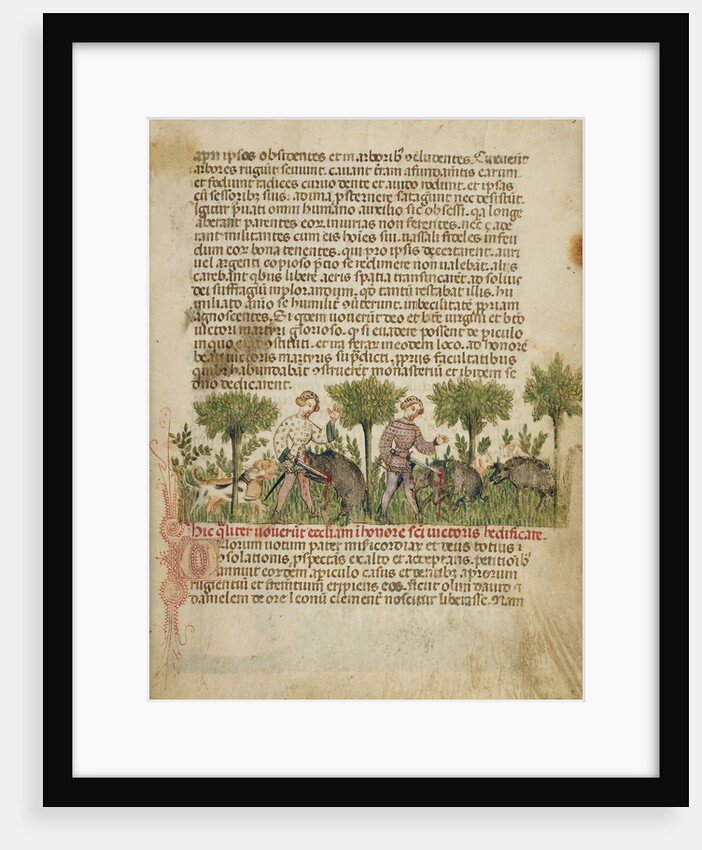 Aimo and Vermondo Killing Two Wild Boars by Anovelo da Imbonate