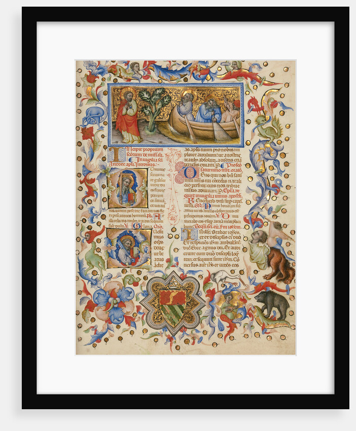 The Calling of Saints Peter and Andrew, Initial D: Saint Andrew, Initial Q: Saint Peter by Master of the Brussels Initials