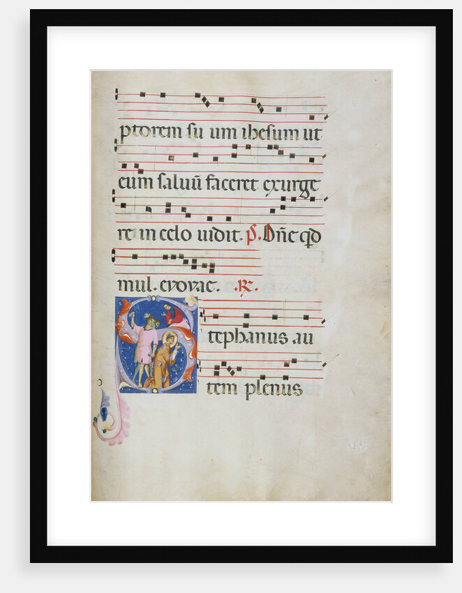 Initial S: The Stoning of Saint Stephen by Master of Gerona