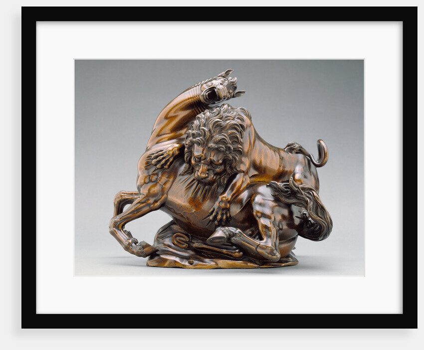 Lion Attacking a Horse and Lion Attacking a Bull by Antonio Susini