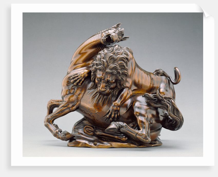 Lion Attacking a Horse and Lion Attacking a Bull by Antonio Susini